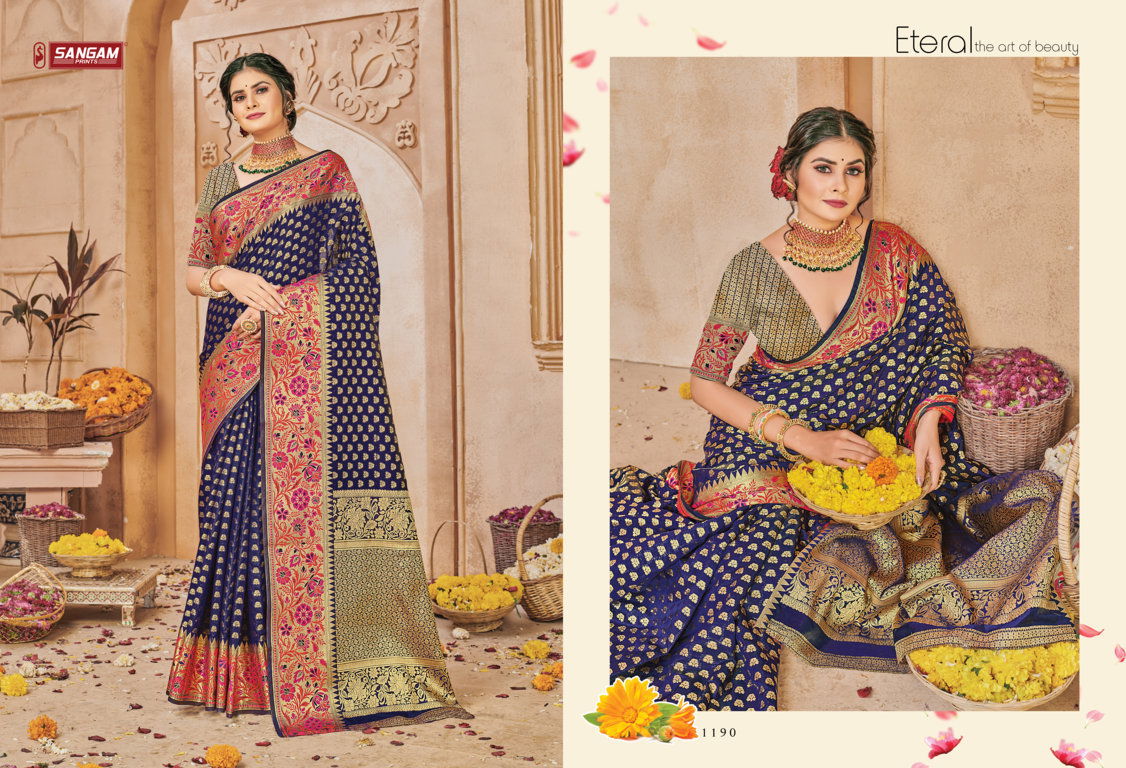 Sangam Aarushi Silk Banarasi Heavy Festive Wear Designer Saree Collection